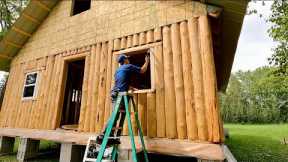 Building A Log Cabin To Raise My Family In | Windows And Patio Door