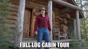 I Built This Off-Grid Log Cabin Alone With Hand Tools (Complete Walkthrough)